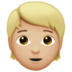 苹果系统里的人物：中浅肤色emoji表情