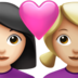 苹果系统里的情侣: 女人女人较浅肤色中等-浅肤色emoji表情