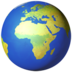 苹果系统里的展示非洲的地球emoji表情