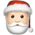苹果系统里的圣诞老人：浅肤色emoji表情