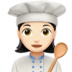 苹果系统里的女厨师：浅肤色emoji表情