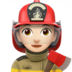 苹果系统里的女消防员：浅肤色emoji表情