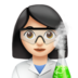 苹果系统里的女科学家：浅肤色emoji表情