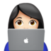 苹果系统里的女工程师：浅肤色emoji表情