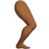 苹果系统里的腿部：中黑肤色emoji表情