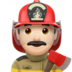 苹果系统里的男消防员：浅肤色emoji表情