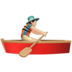 苹果系统里的男子划艇：浅肤色emoji表情