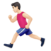 苹果系统里的男子跑步：浅肤色emoji表情