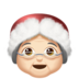 苹果系统里的女圣诞老人：浅肤色emoji表情