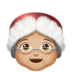 苹果系统里的女圣诞老人：中等浅肤色emoji表情