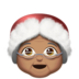 苹果系统里的女圣诞老人：中等肤色emoji表情