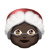 苹果系统里的女圣诞老人：深色肤色emoji表情