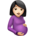 苹果系统里的孕妇：浅肤色emoji表情