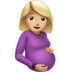 苹果系统里的孕妇：中浅肤色emoji表情