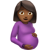 苹果系统里的孕妇：中黑肤色emoji表情