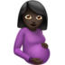 苹果系统里的孕妇：深色肤色emoji表情