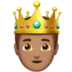 苹果系统里的王子：中等肤色emoji表情