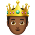 苹果系统里的王子：中黑肤色emoji表情