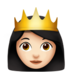 苹果系统里的公主：浅肤色emoji表情