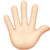 苹果系统里的手指张开的手：浅肤色emoji表情