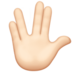 苹果系统里的手指分开的手礼：浅肤色emoji表情