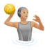 苹果系统里的玩水球的人：中等浅肤色emoji表情