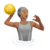 苹果系统里的玩水球的人：中等肤色emoji表情