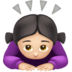苹果系统里的女性鞠躬：浅肤色emoji表情