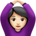 苹果系统里的做“好”手势的女人：浅肤色emoji表情