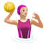 苹果系统里的女子水球：浅肤色emoji表情