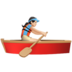 苹果系统里的女子划艇：浅肤色emoji表情