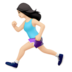 苹果系统里的女子跑步：浅肤色emoji表情