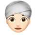 苹果系统里的戴头巾的女人：浅肤色emoji表情