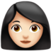 苹果系统里的女性：浅肤色emoji表情