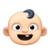 Facebook上的婴儿：浅肤色emoji表情