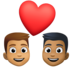 Facebook上的情侣: 男人男人中等肤色中等-深肤色emoji表情