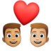 Facebook上的情侣: 男人男人中等肤色中等-浅肤色emoji表情