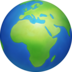 Facebook上的展示非洲的地球emoji表情