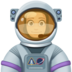 Facebook上的女宇航员：浅肤色emoji表情