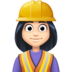 Facebook上的女建筑工人：浅肤色emoji表情