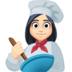 Facebook上的女厨师：浅肤色emoji表情