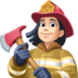 Facebook上的女消防员：浅肤色emoji表情