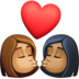 Facebook上的亲吻: 女人女人中等肤色中等-深肤色emoji表情