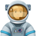 Facebook上的宇航员：浅肤色emoji表情