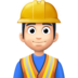 Facebook上的男建筑工人：浅肤色emoji表情