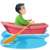 Facebook上的男子划艇：浅肤色emoji表情