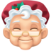 Facebook上的女圣诞老人：浅肤色emoji表情