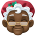 Facebook上的女圣诞老人：深色肤色emoji表情
