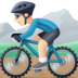 Facebook上的山地自行车：浅肤色emoji表情