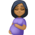 Facebook上的孕妇：中黑肤色emoji表情